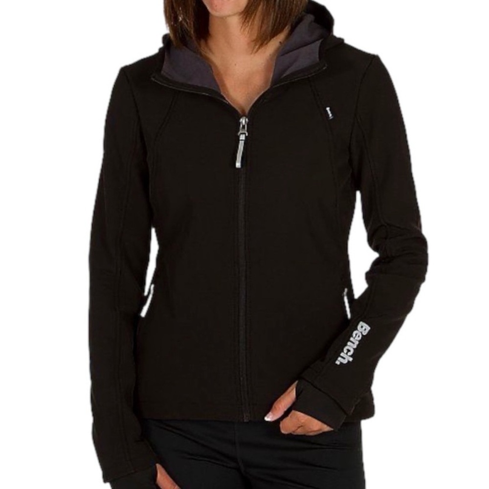 Bench Zip-up Softshell Hooded Black Snowboard Ski Punster Jacket XS